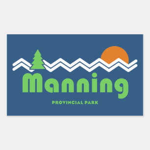 Manning Provincial Park Retro Rectangular Sticker