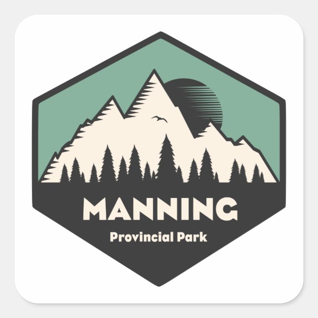 Manning Provincial Park Square Sticker (Front)