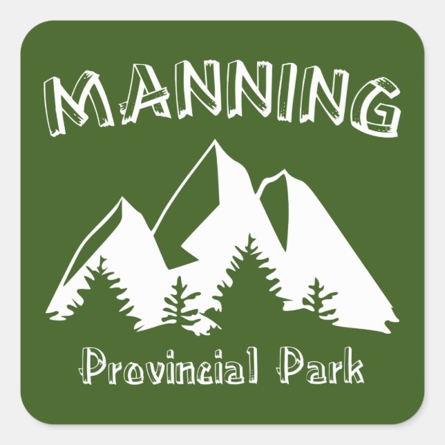 Manning Provincial Park Square Sticker (Front)