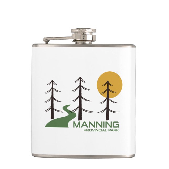 Manning Provincial Park Trail Hip Flask (Front)