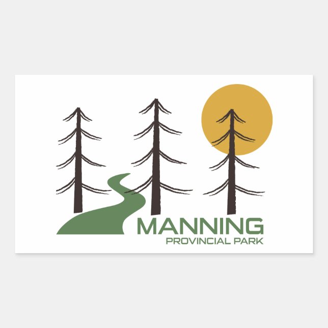 Manning Provincial Park Trail Rectangular Sticker (Front)