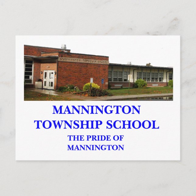 MANNINGTON TOWNSHIP SCHOOL POST CARD (Front)