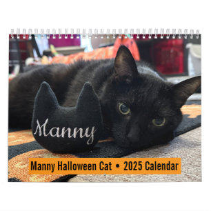 Manny Halloween Cat 2025 Calendar