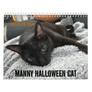 Manny Halloween Cat 2026 Calendar