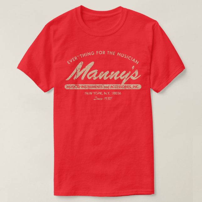Mannys Music 1935 T-Shirt (Design Front)
