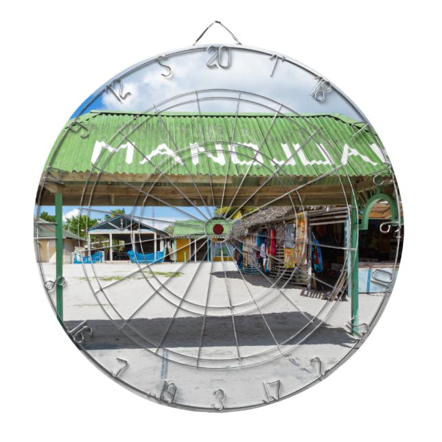 Mano Juan village in Saona Domenican Republic Dartboard (Front)