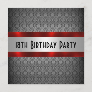 Man's 18th Birthday Invitation