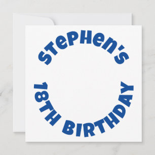 Man's 18th Birthday Photo Holiday Card