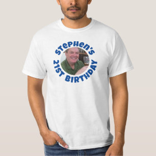 Man's 21st Birthday Photo T-Shirt