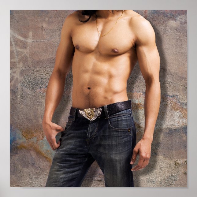 Man's Bare Chest Photograph Poster (Front)