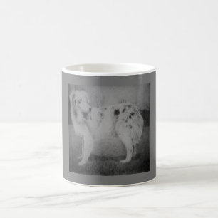 Man's best friend poses for his animal portrait c coffee mug