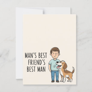 Man's Best Friend's Best Man Father's Day Postcard