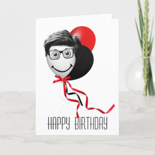 Man's Birthday Balloons Card