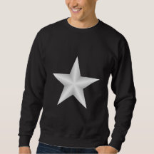 Man's Black and White Star Sweatshirt