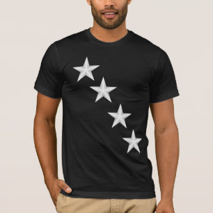 Man's Black t-Shirt With Diagonal Stars