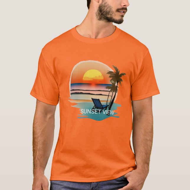 Man's Dark orange  Basic T-shirt.  T-Shirt (Front)
