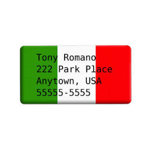 Man's Handsome Italian Address Label Template