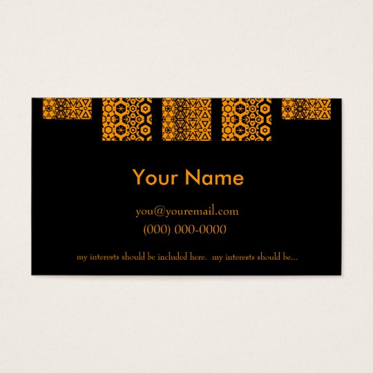 Man's Profile Card