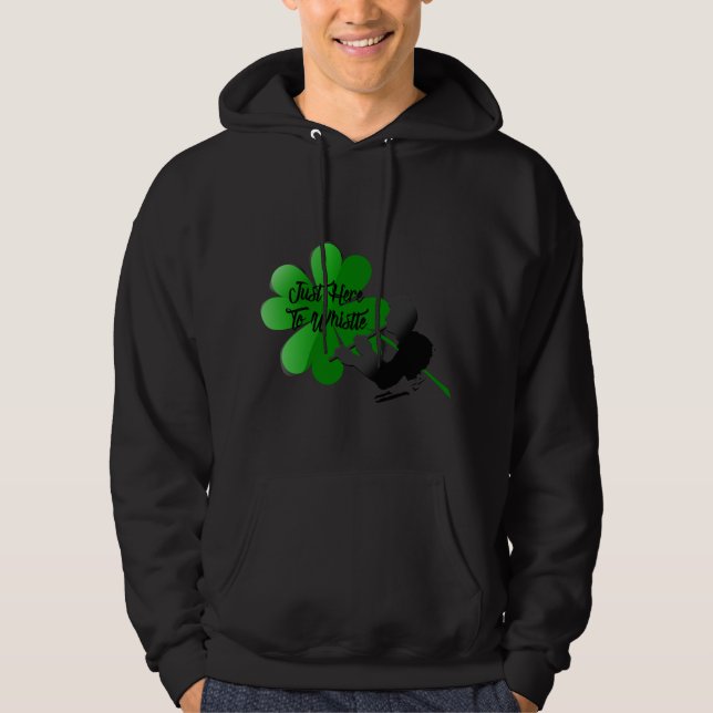 Mans Shamrock Tin Whistle Hoodie (Front)