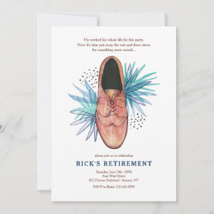 Man's Shoe Retirement Party Invitation