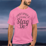Man's Stag Do T-Shirt<br><div class="desc">To celebrate a Stag Do. Designed for someone who is having a "Stag Do"! Men's t-shirt with the date of the celebration. Stag Do shirt. Add the name of the person whose party it is. Stag Do Celebration Party t-shirt.</div>