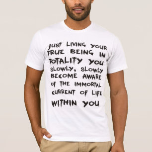 Man's T-shirt Osho. Just living your true