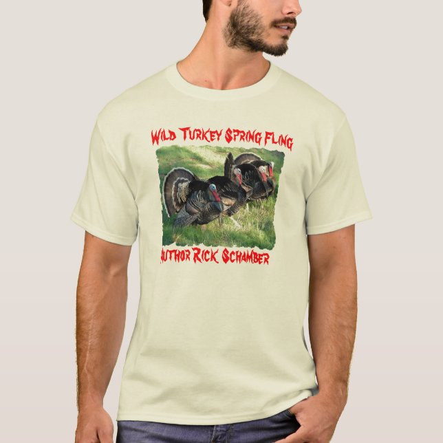 Mans turkey tee , Wild Turkey Spring Fling. (Front)