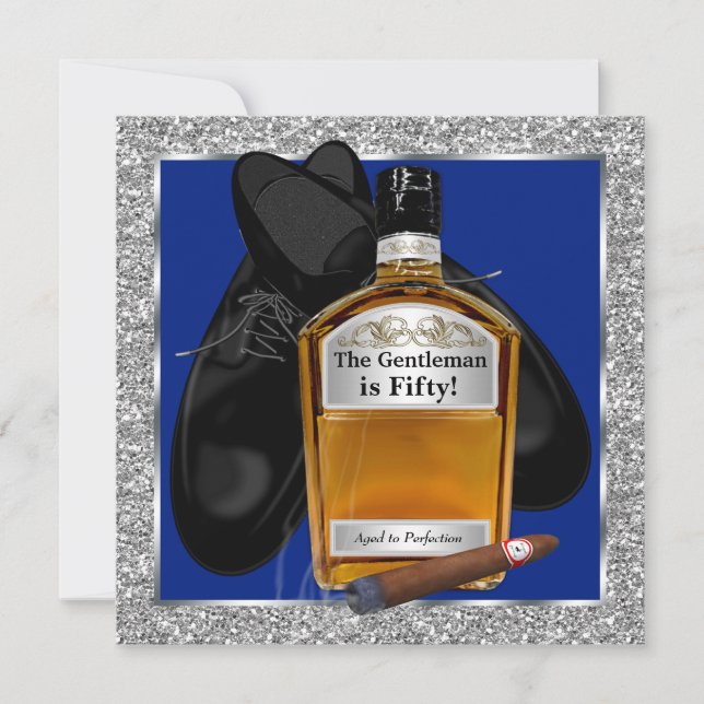 Mans Whiskey Birthday Party Invitation (Front)