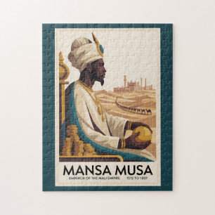 Mansa Musa Mali Empire African King Illustration Jigsaw Puzzle