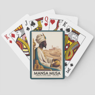 Mansa Musa Mali Empire African King Illustration Playing Cards