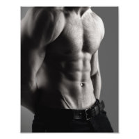 Manscape in Grey Hot Guy Poster