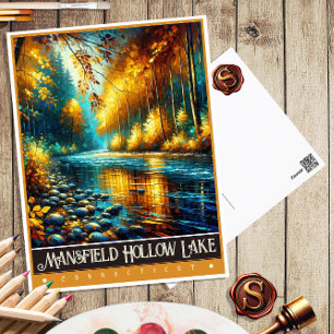 Mansfield Hollow Lake, Connecticut   Painting Postcard