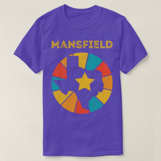 Mansfield Texas Vintage Distressed Souvenir 1 T-Shirt (Design Front)