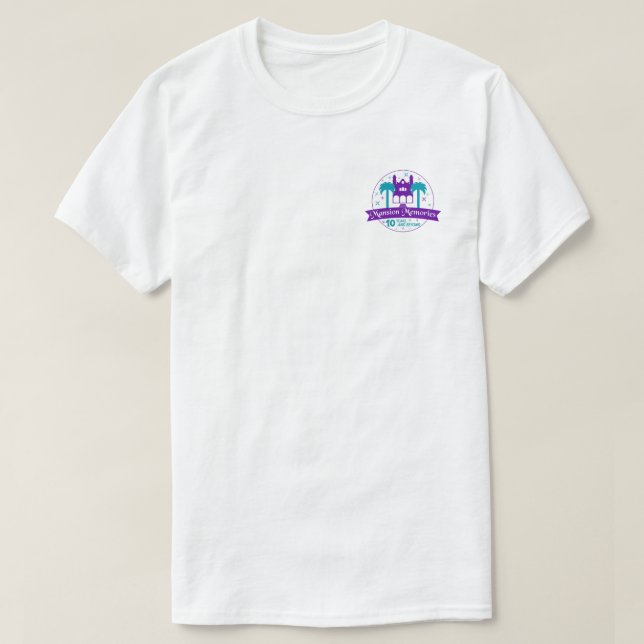 Mansion Memories 10 Year Logo T-shirts (Design Front)