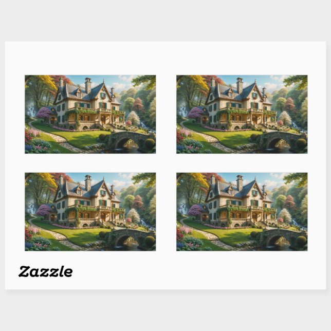 Mansion of the Perfect Captured Moment Rectangular Sticker (Sheet)