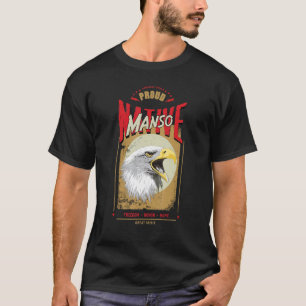 Manso Native American Eagle Spirit Vintage Honor T-Shirt