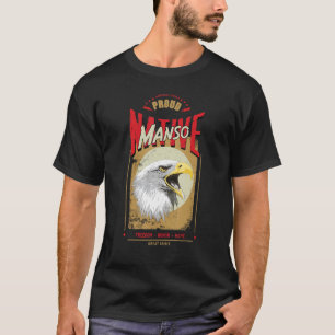 Manso Native American Eagle Spirit Vintage Honour T-Shirt