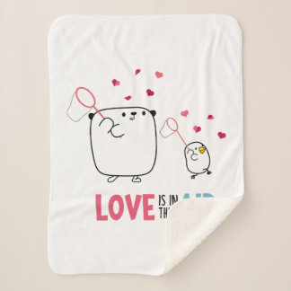 Manta Mostropi: Love is in the air Sherpa Blanket