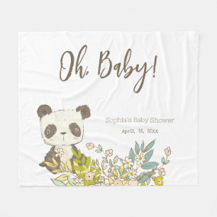 Manta Polar Baby Shower Panda Fleece Blanket