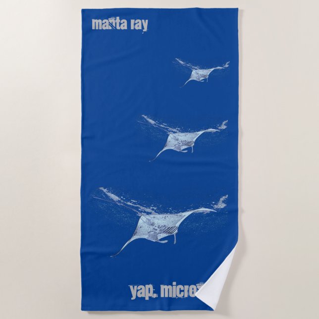 Manta ray beach towel (Front)