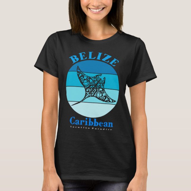 Manta Ray Belize Ocean T-Shirt (Front)