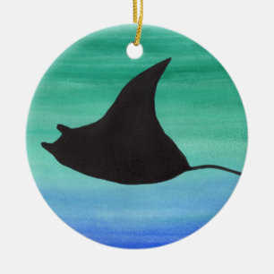 Manta Ray Ceramic Tree Decoration
