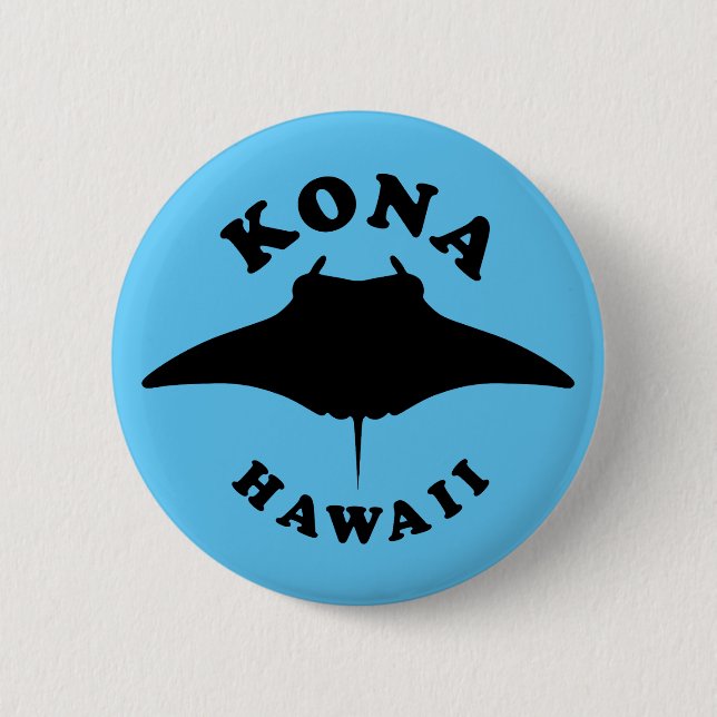 Manta Ray Diving in Kona, Hawaii 6 Cm Round Badge (Front)