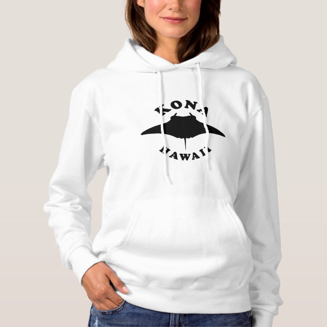 Manta Ray Diving in Kona, Hawaii Hoodie (Front)
