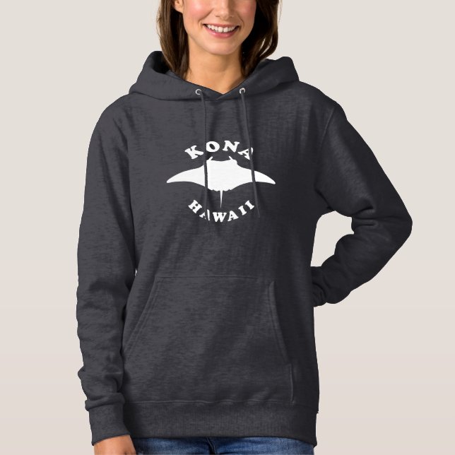 Manta Ray Diving in Kona, Hawaii Hoodie (Front)