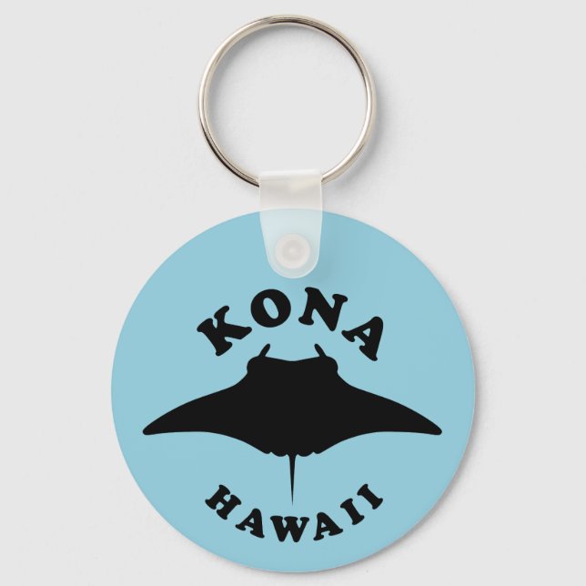 Manta Ray Diving in Kona, Hawaii Key Ring (Front)