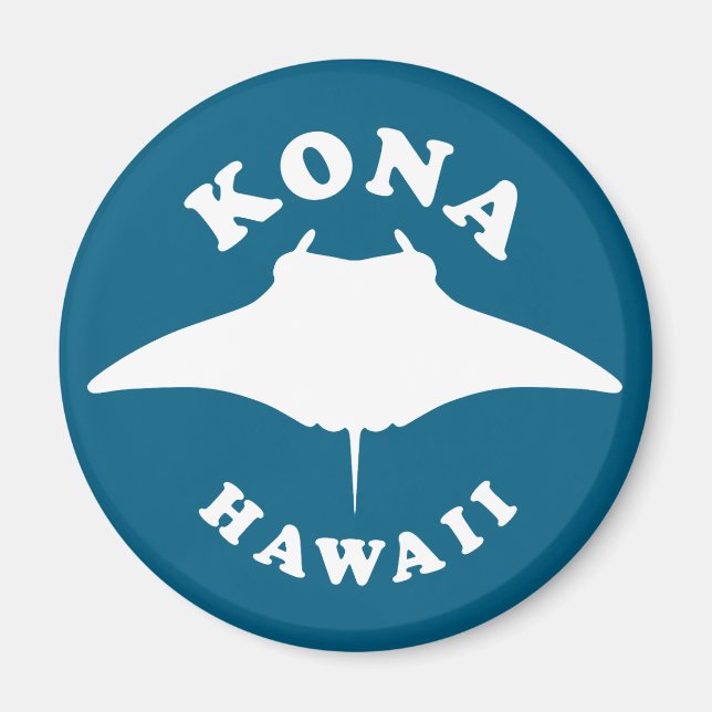 Manta Ray Diving in Kona, Hawaii Magnet (Front)