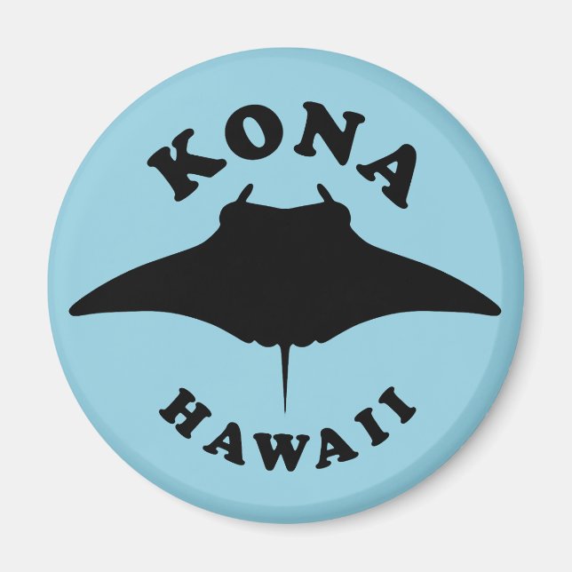 Manta Ray Diving in Kona, Hawaii Magnet (Front)