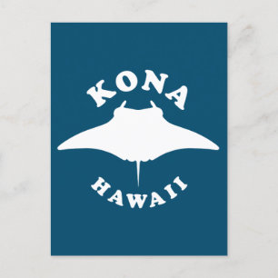 Manta Ray Diving in Kona, Hawaii Postcard