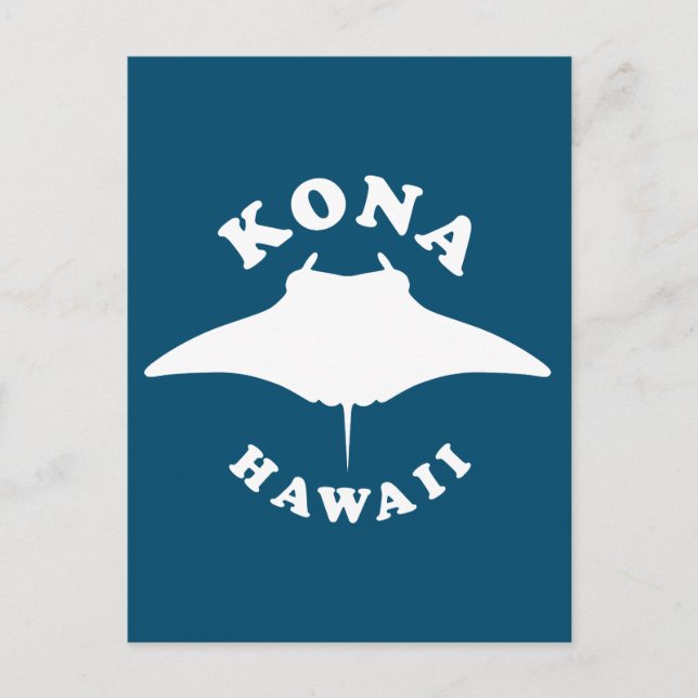 Manta Ray Diving in Kona, Hawaii Postcard (Front)